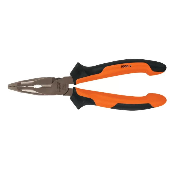 Pinza punta curva 6″ mango Comfort Grip, Truper Expert